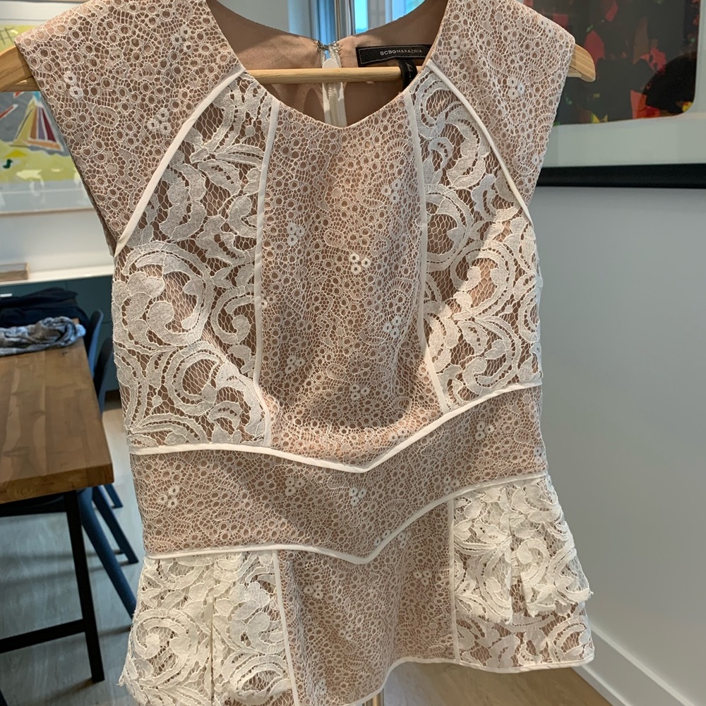 NWOT BCBG Max Azria Peplum top sleeveless shirt